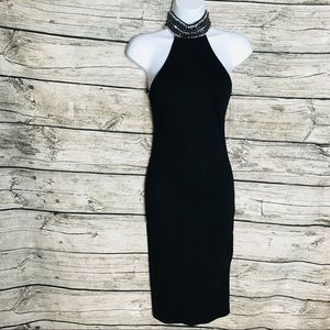 Lac Bleu Bodycon Dress Size S.some decorations are missingPit to pit approx: